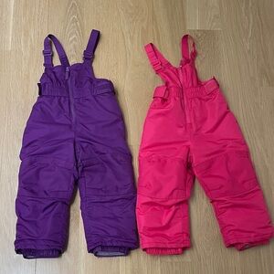 Cat & Jack Purple and Pink Kids Snow Bibs
